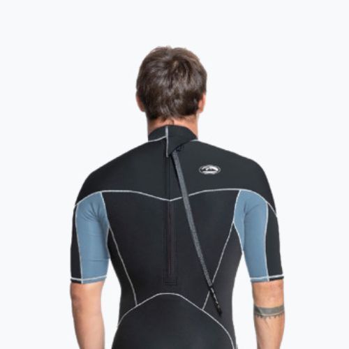 Quiksilver men's 2/2 Capsule Saturn SS SP black/provincial blue wetsuit
