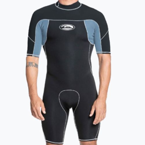 Quiksilver men's 2/2 Capsule Saturn SS SP black/provincial blue wetsuit