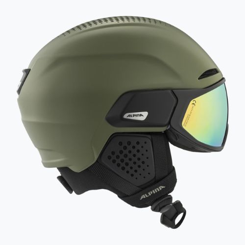 Alpina Alto Q-Lite olive matt ski helmet