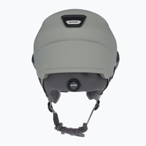 Alpina Alto Q-Lite moon/grey matt/gold mirror ski helmet