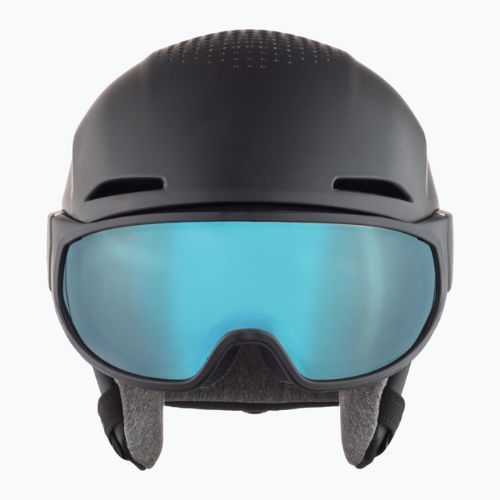 Alpina Oro QV Mips ski helmet black matt/ice blue