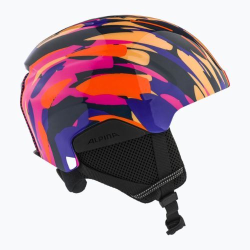 Alpina Pizi pink orange/blue gloss children's ski helmet