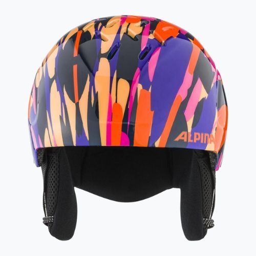 Alpina Pizi pink orange/blue gloss children's ski helmet
