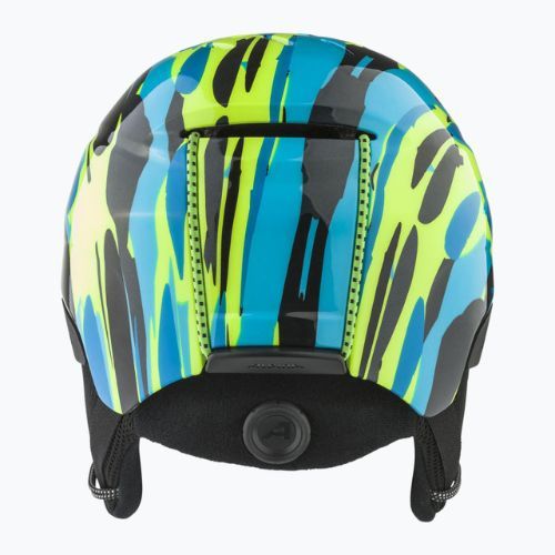 Alpina Pizi children's ski helmet neon blue/green gloss
