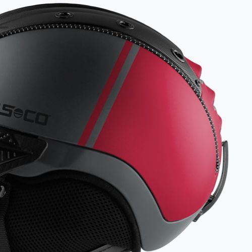 Ski helmet CASCO SP-2 Photomatic Visor structured arsenic gray / red