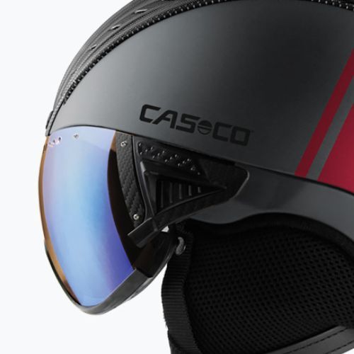 Ski helmet CASCO SP-2 Photomatic Visor structured arsenic gray / red