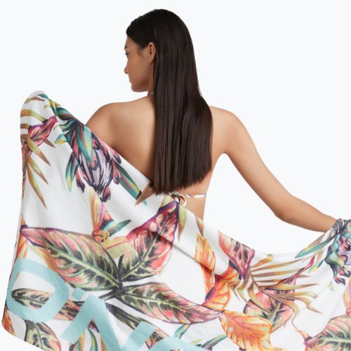 O'Neill Seacoast white tropical flower towel