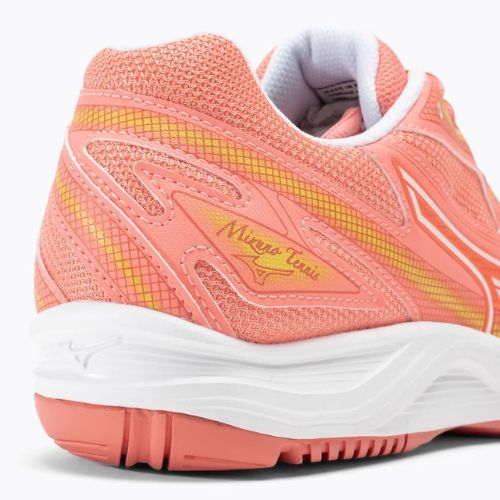 Women's tennis shoes Mizuno Break Shot 4 AC candy coral / white / fusion coral