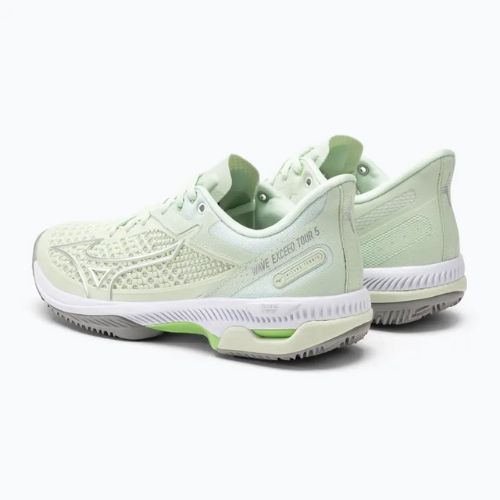 Women's tennis shoes Mizuno Wave Exceed Tour 5 CC ambroshia / silver / techno green