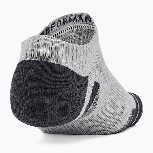 Under Armour Performance Tech 3pk NS mod gray/white/jet gray socks