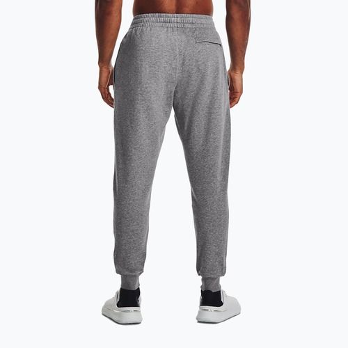 Under Armour men's Rival Fleece Joggers castlerock light heather/white training trousers