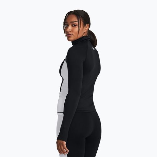 Women's Under Armour Train CW Funnel Neck sweatshirt black/lime yellow/white