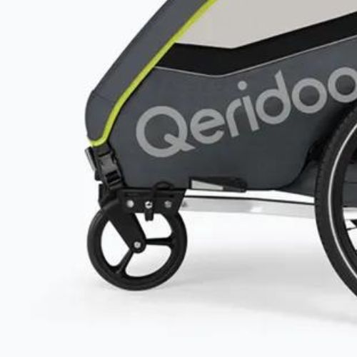 Qeridoo Qupa 2 lime bicycle trailer