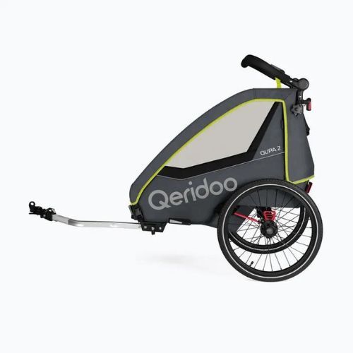 Qeridoo Qupa 2 lime bicycle trailer