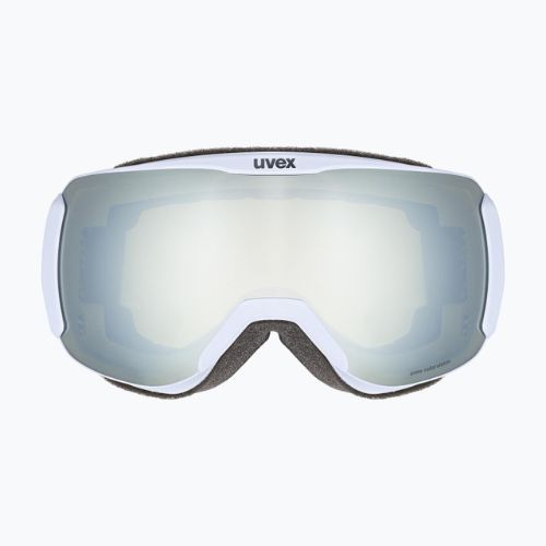 Women's ski goggles UVEX Downhill 2100 CV WE S2 arctic blue matt/mirror white/colorvision green
