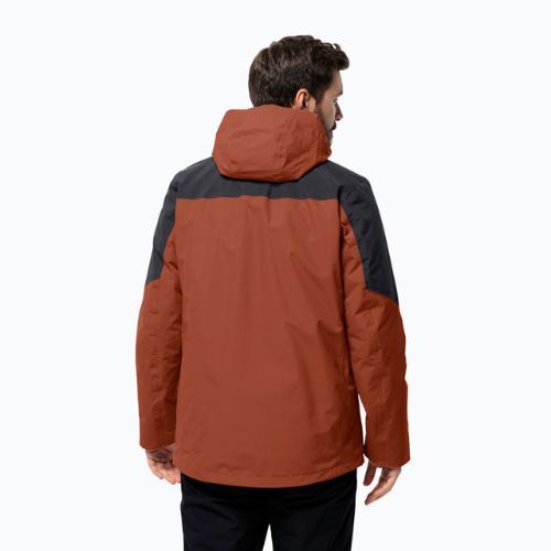Jack Wolfskin men's rain jacket Romberg 3in1 carmine