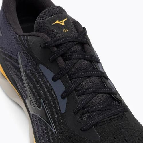 Men's running shoes Mizuno Wave Sky 6 black/tradewinds/gold fusion
