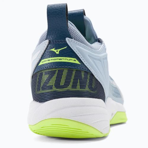 Men's volleyball shoes Mizuno Wave Momentum 2 heather/white/neo lime