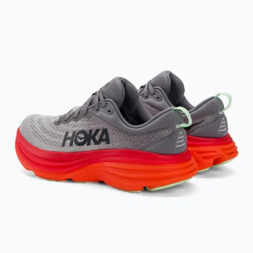 Men's HOKA Bondi 8 castlerock/flame running shoes