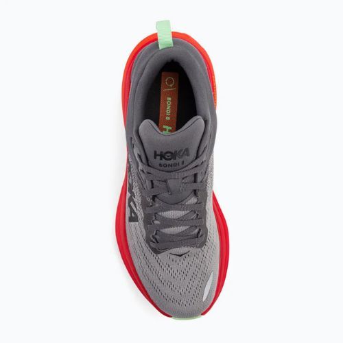 Men's HOKA Bondi 8 castlerock/flame running shoes