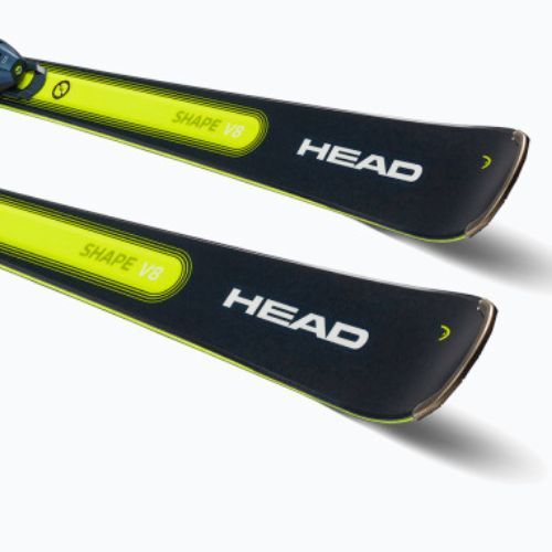 HEAD Shape e-V8 SW AMT-PR + PR 11 dark blue/neon yellow downhill skis