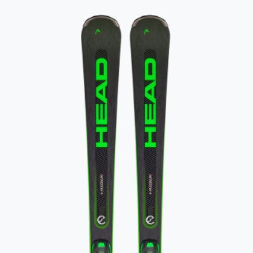 HEAD Supershape e-Magnum SW SF-PR + PRD 12 black/neon green downhill skis