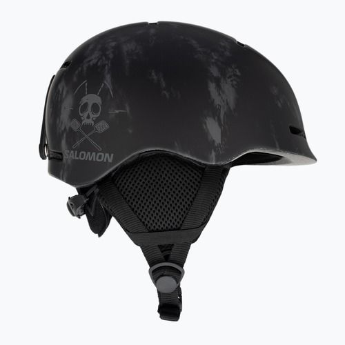 Children's ski helmet Salomon Player Combo + Goggles XV Jr black&tie/black silver
