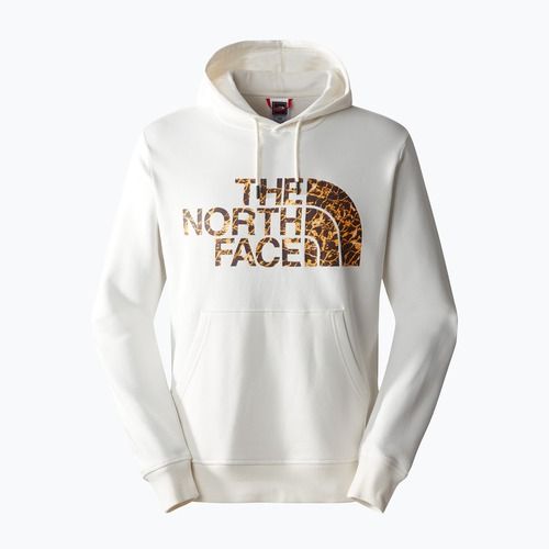 Men's The North Face Standard Hoodie gardenia white/coal brown water distortion print