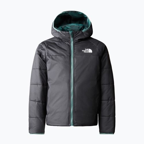 The North Face Reversible Perrito dark sage rain camo print/black children's winter jacket