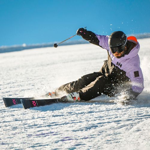 Völkl Deacon 72 Master + XCOMP 16 GW dark blue/pink downhill skis