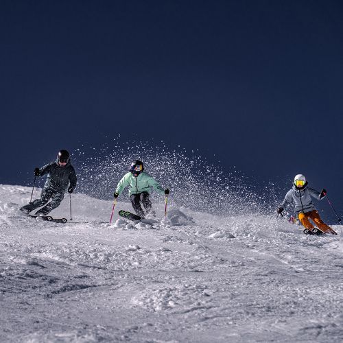 Völkl Deacon 72 Master + XCOMP 16 GW dark blue/pink downhill skis