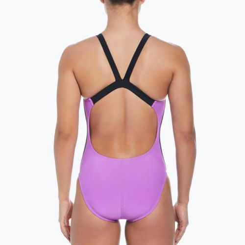 Women's one-piece swimsuit Nike Logo Tape Fastback fuchsia dream