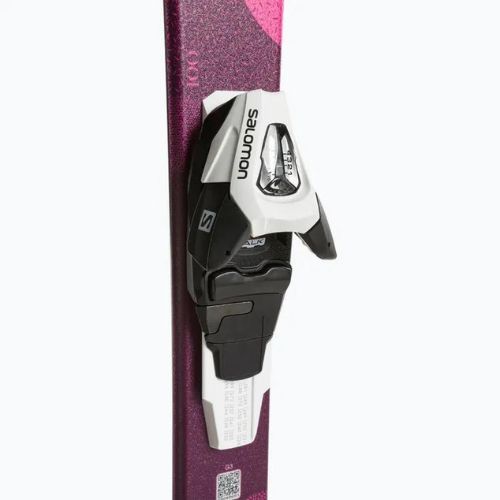 Children's downhill skis Salomon Lux Jr S + C5 bordeau/pink