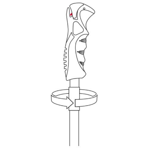 LEKI Hot Shot S black/silver ski poles