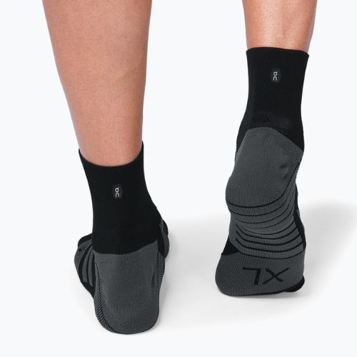 Men's On Performance Mid black/shadow running socks