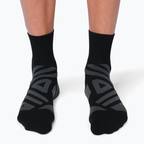 Men's On Performance Mid black/shadow running socks