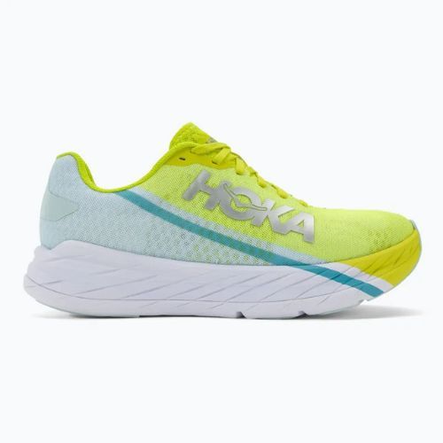 HOKA running shoes Rocket X blue glass/evening primrose