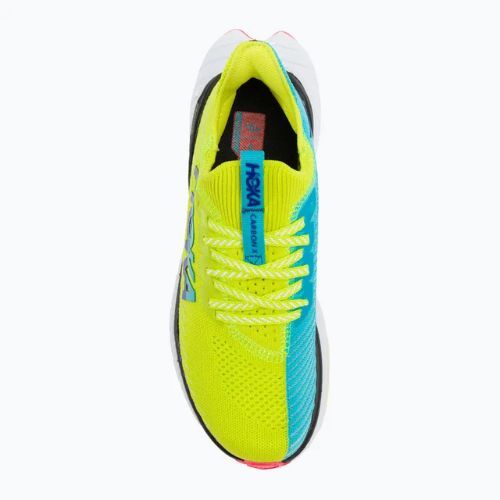 HOKA women's running shoes Carbon X 3 evening primrose/scuba blue