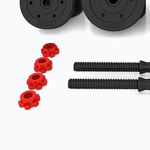 HMS SGP40 40kg black/red dumbbell set with barbell connection