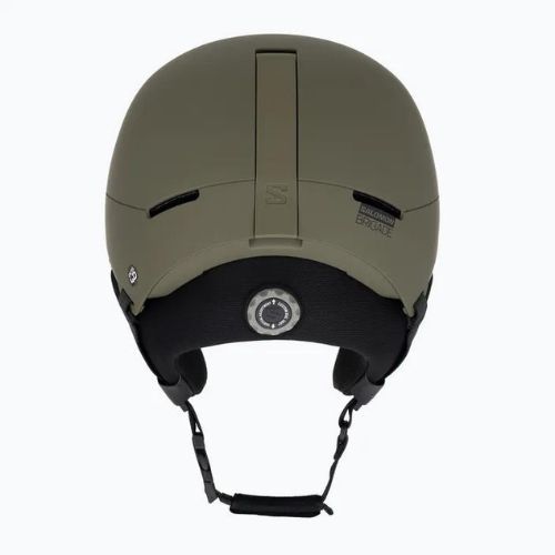 Salomon Brigade olive night ski helmet