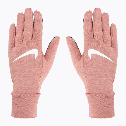 Women's running gloves Nike Fleece RG red stardust/red stardust/silver