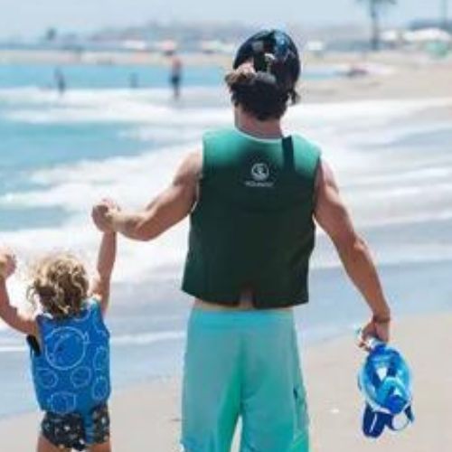 Men's belay vest AQUASTIC AQS-LVM green