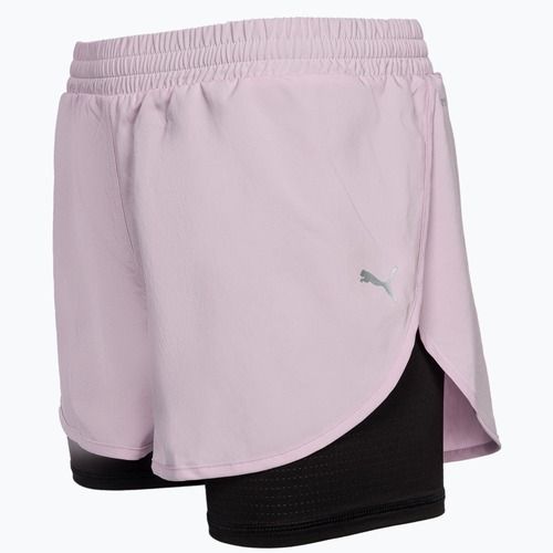 Women's running shorts PUMA Run Favorite Woven 2In1 3" puma black/grape mist