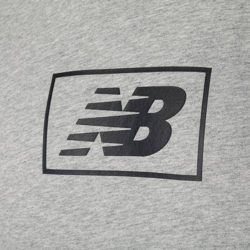 Men's New Balance Essentials Logo athletic grey T-shirt