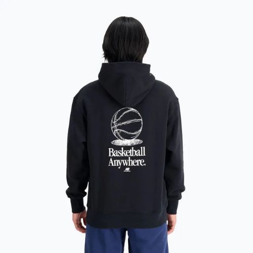 Men's New Balance Hoops Fleece Hoodie black