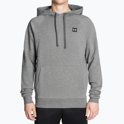Men's Under Armour Rival Hoodie pitch gray light heather/onyx white