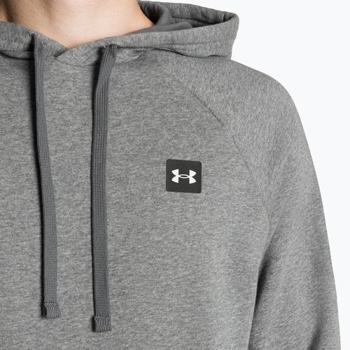 Men's Under Armour Rival Hoodie pitch gray light heather/onyx white