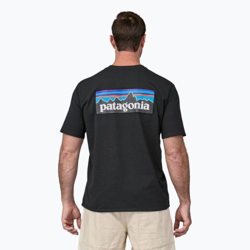 Men's Patagonia P-6 Logo Responsibili-Tee trekking t-shirt black