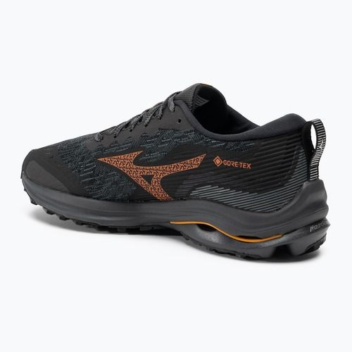 Men's running shoes Mizuno Wave Rider GTX black/nasturtium/carrot curl