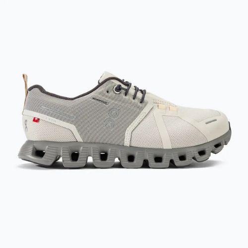 Women's On Cloud 5 Waterproof pearl/fog running shoes